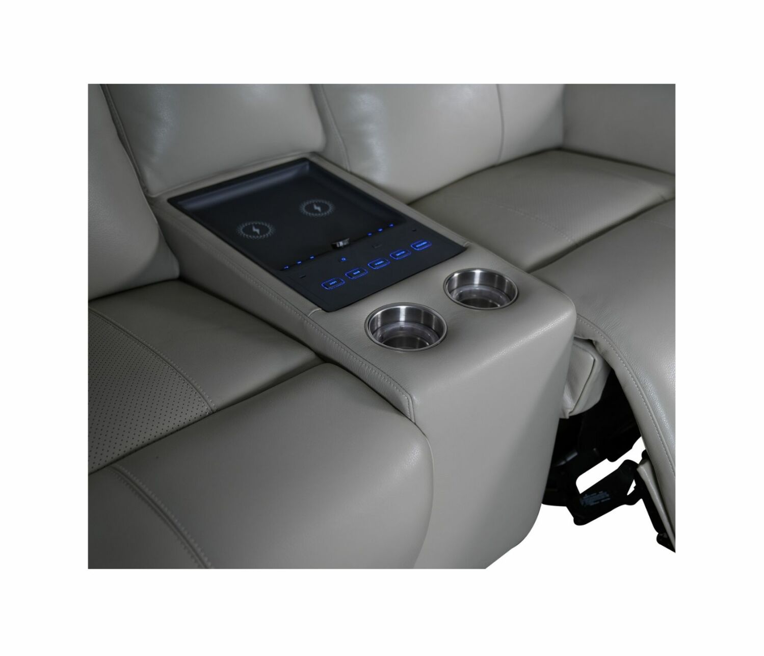 United 2.5 Seater Twin Power Recliner with Media Console (All-In)