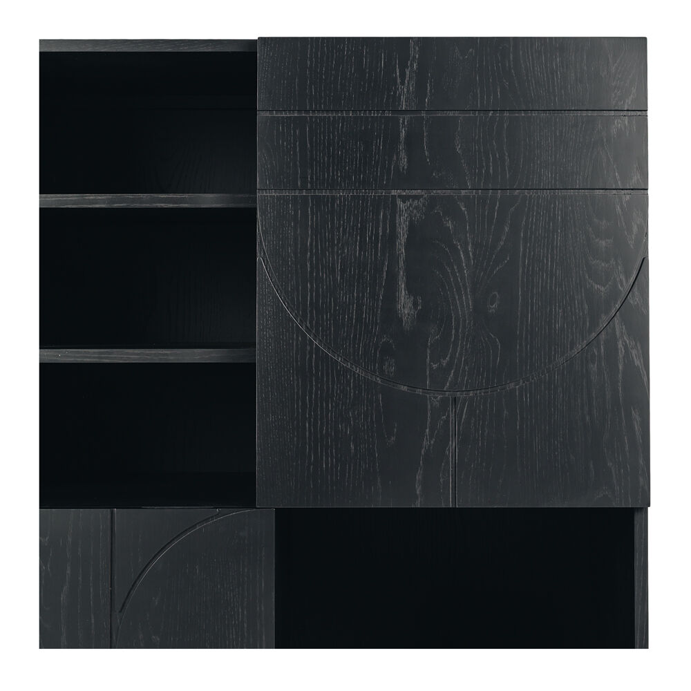 Etch Highboard / Display Unit - Black Oak
