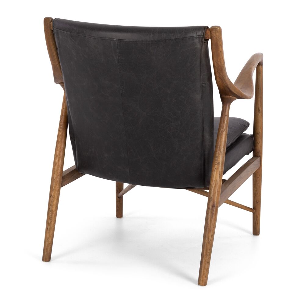 Copenhagen Armchair - Black Leather