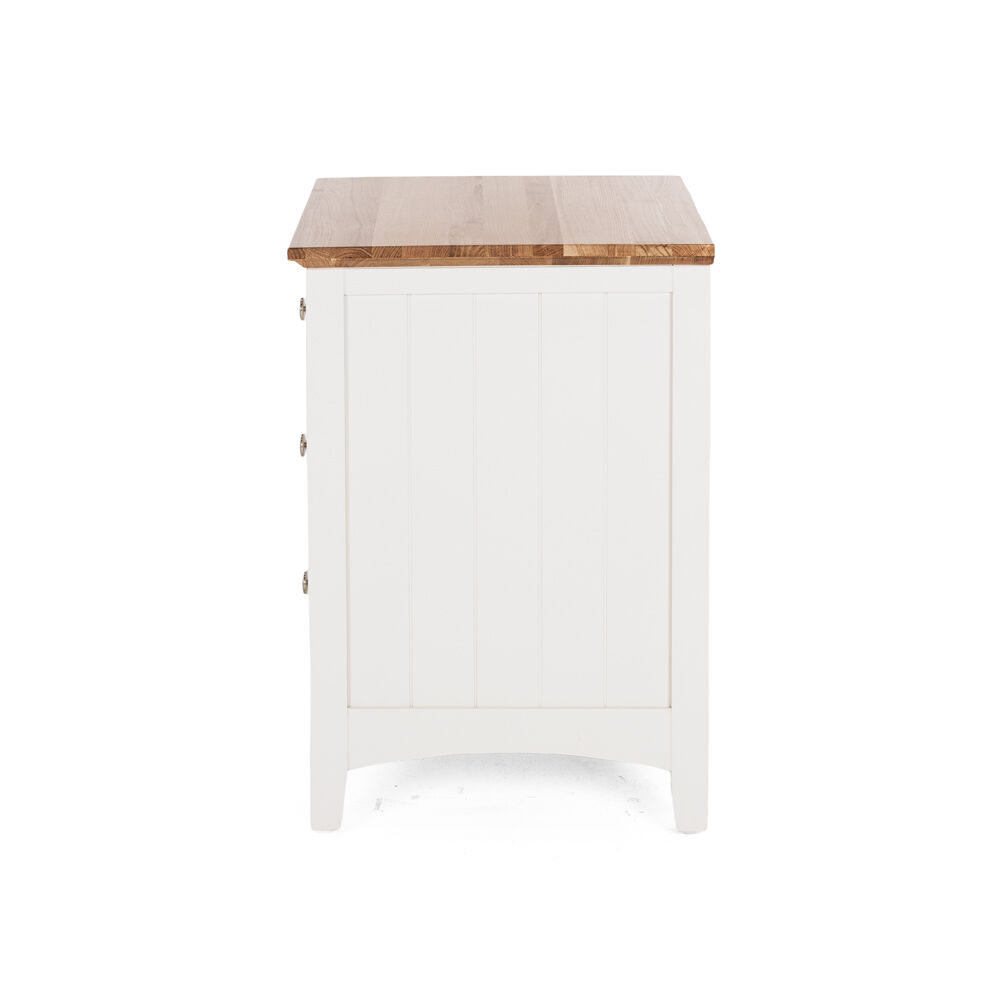 Julia 3 Drawer Bedside Table - Oak Top