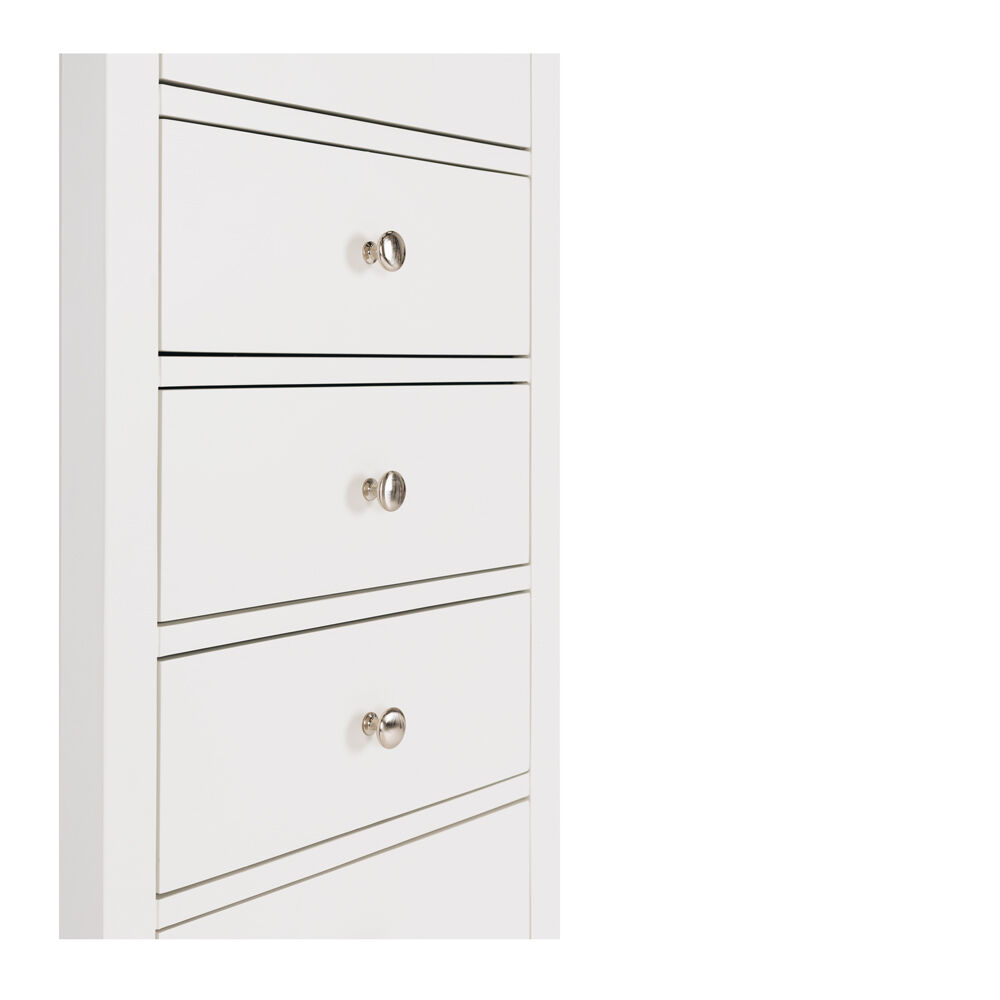 Jessica 7 Drawer Tallboy - Oak Top