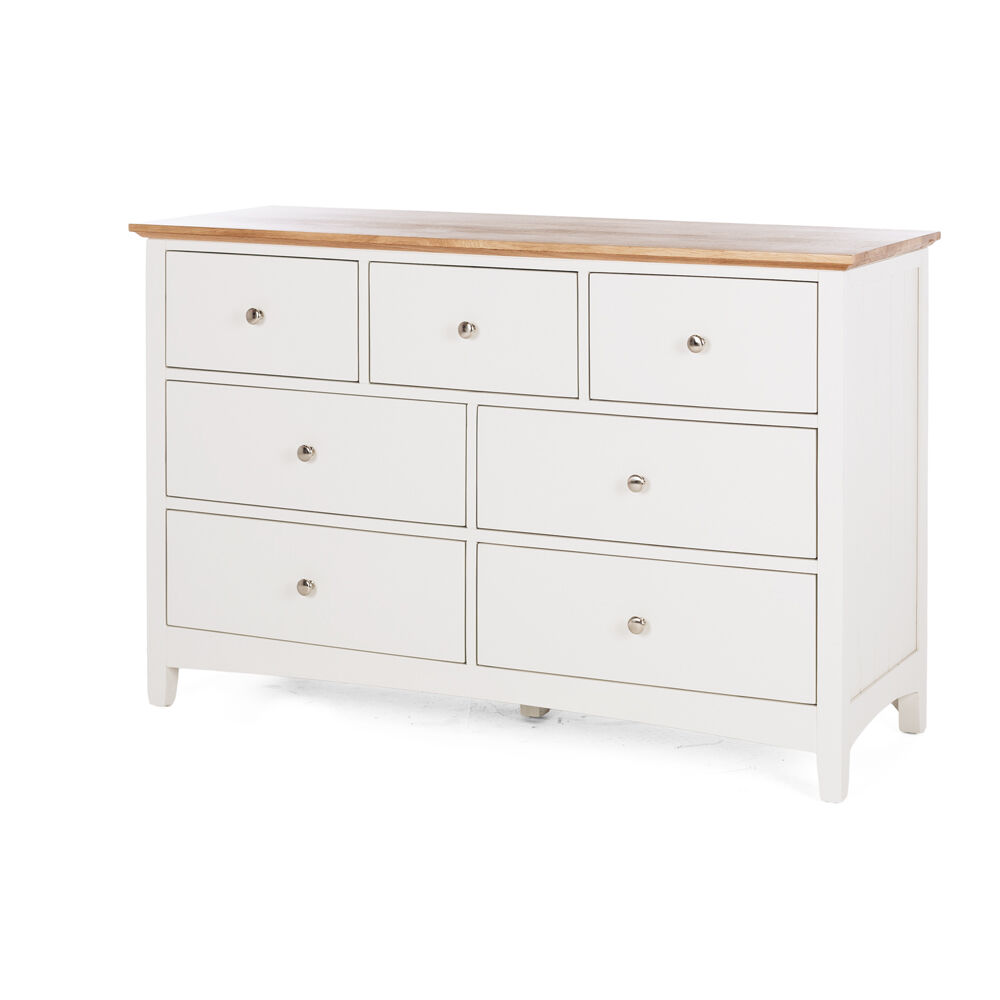 Jessica 7 Drawer Dresser - Oak Top