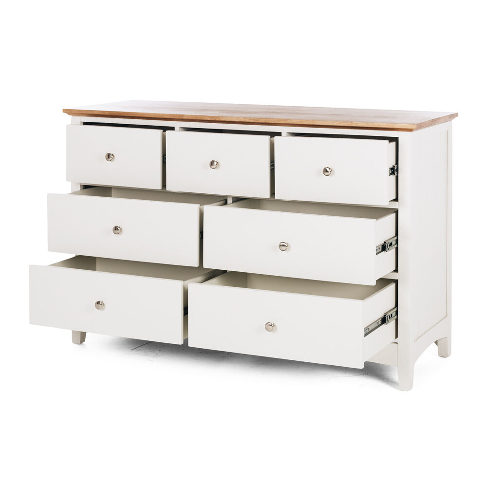 Jessica 7 Drawer Dresser - Oak Top