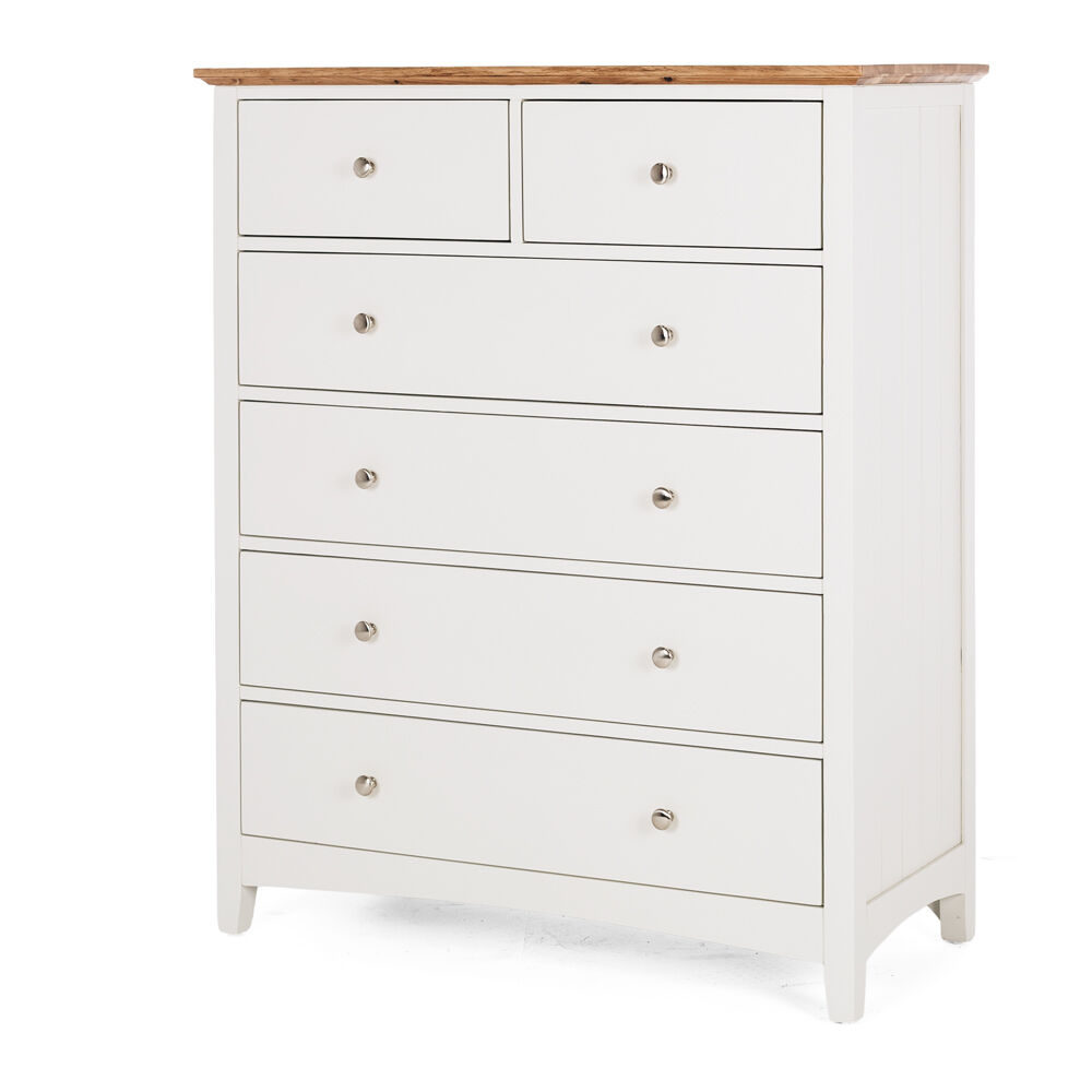 Jessica 6 Drawer Chest - Oak Top