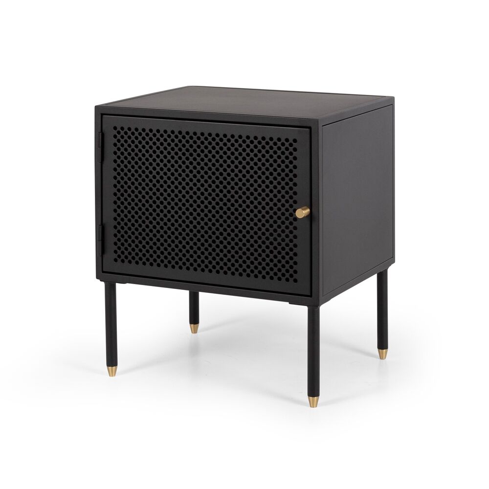 Dusk Bedside Table - Matt Black