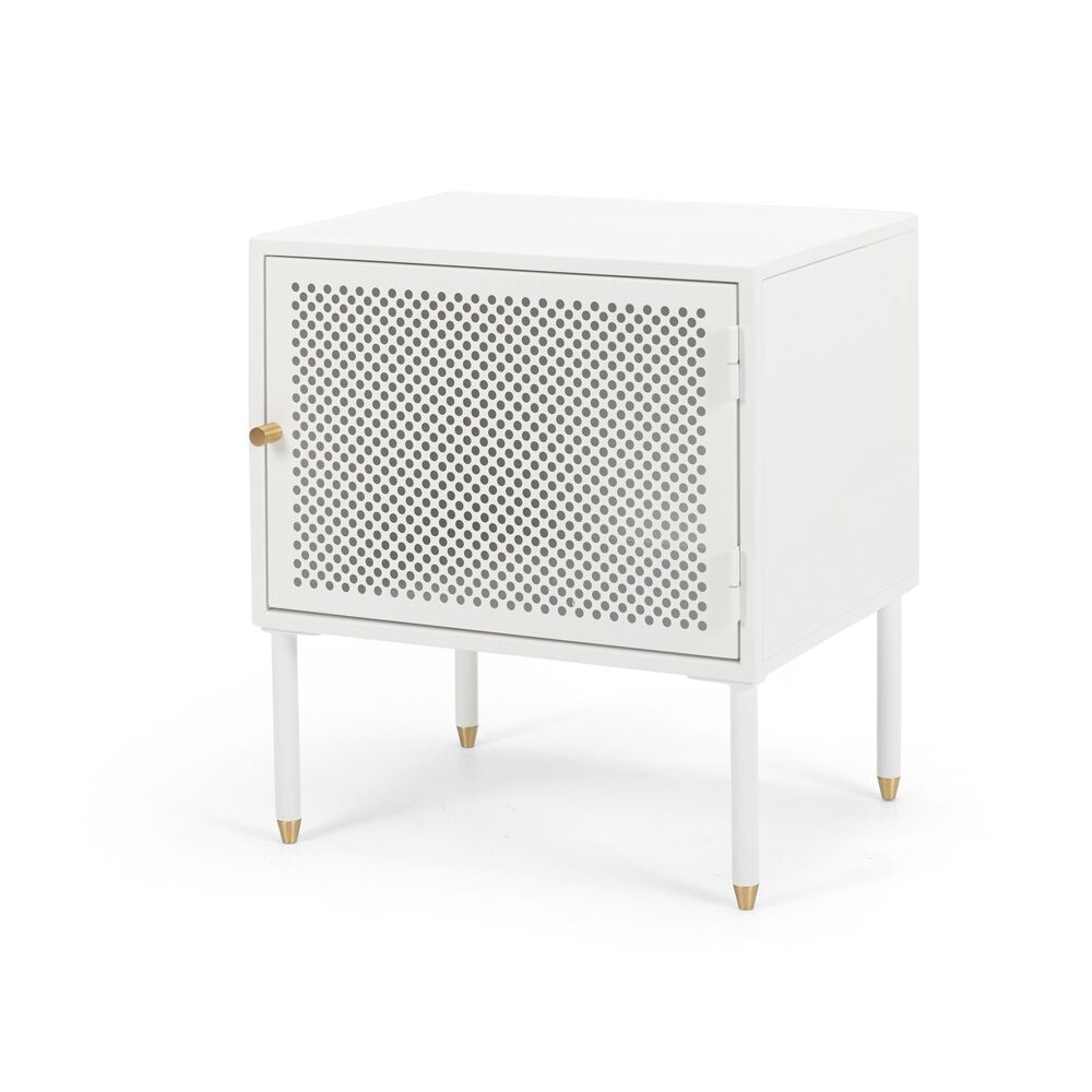 Dusk Bedside Table - Matt White