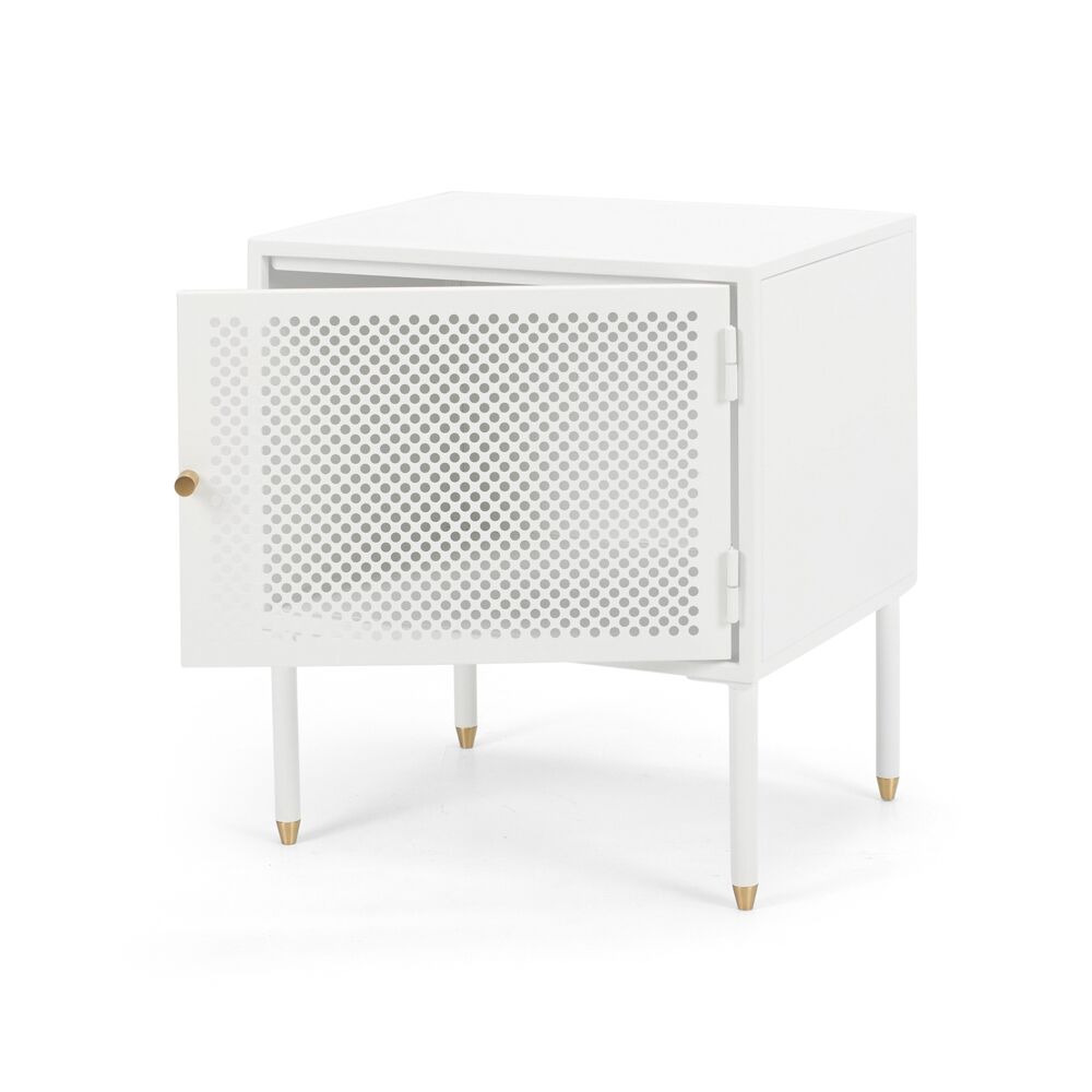 Dusk Bedside Table - Matt White