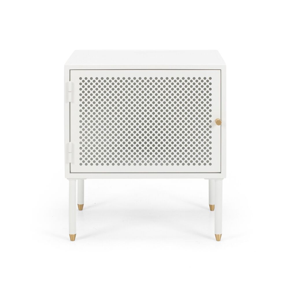 Dusk Bedside Table - Matt White