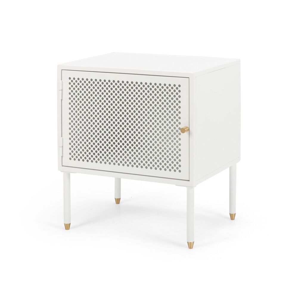 Dusk Bedside Table - Matt White