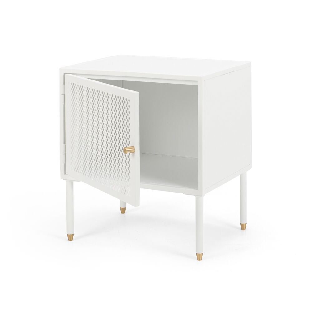 Dusk Bedside Table - Matt White