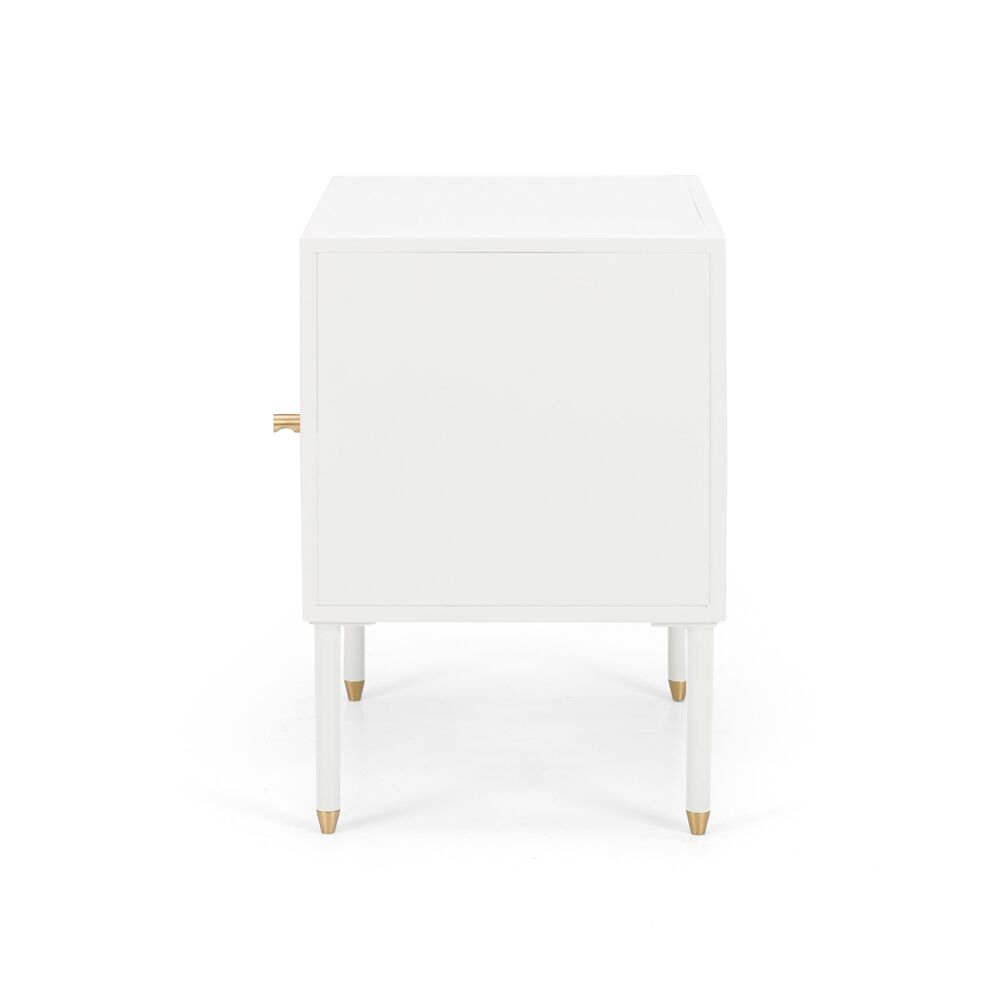 Dusk Bedside Table - Matt White