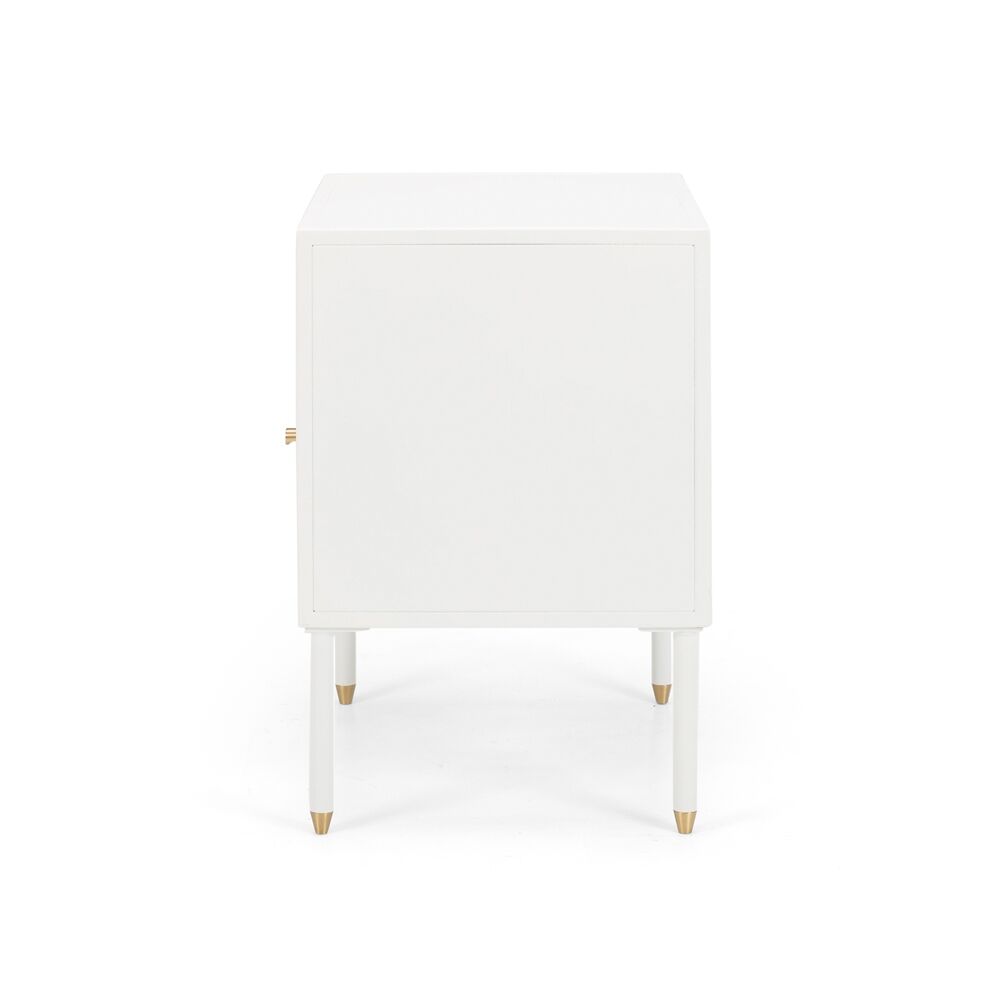 Dusk Single Drawer Bedside Table - Matt White