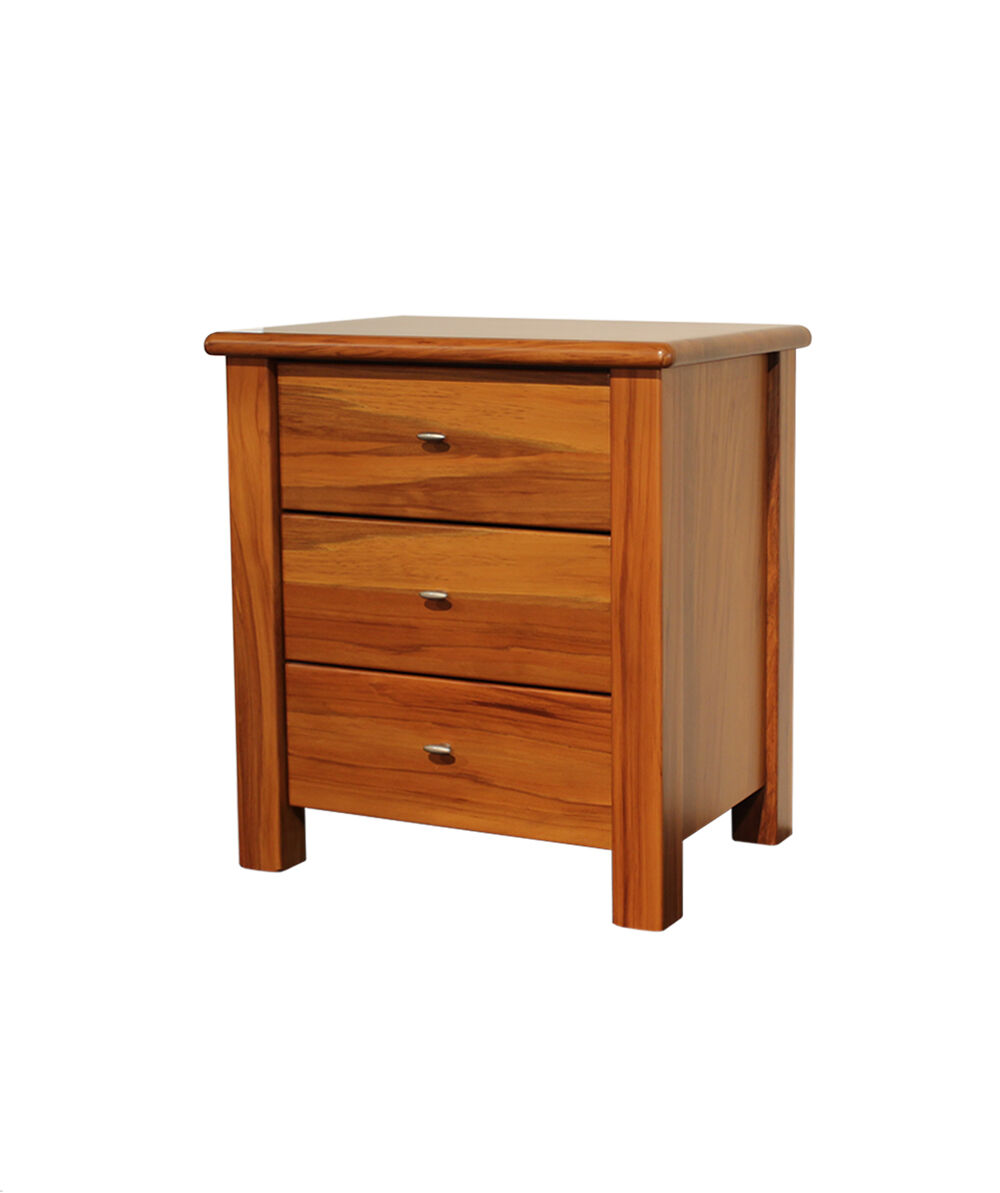 Apollo 3 Drawer Bedside - Rimu