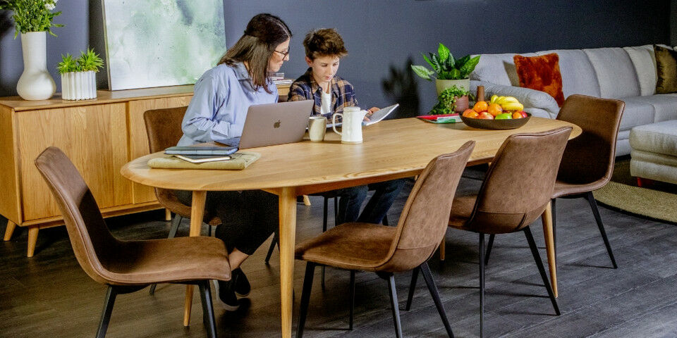 Sloane Large Oval Dining Table - Solid Oak