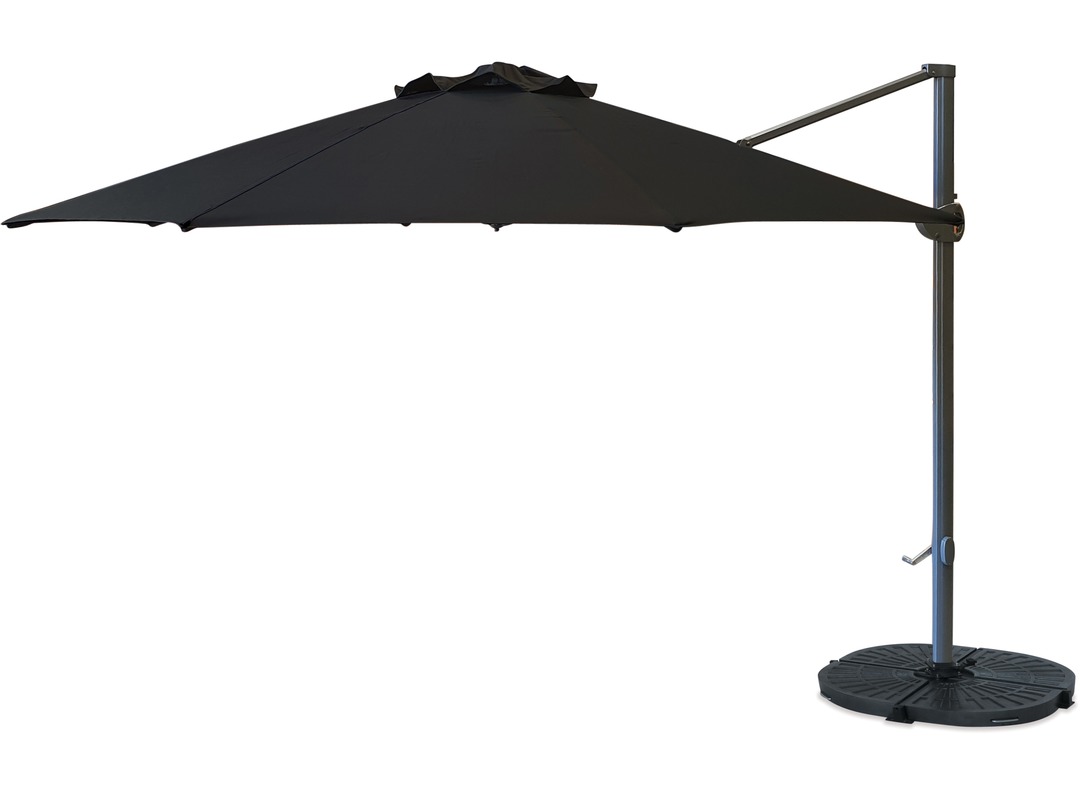 Tulip 3.3m Round Cantilever Outdoor Umbrella - Black