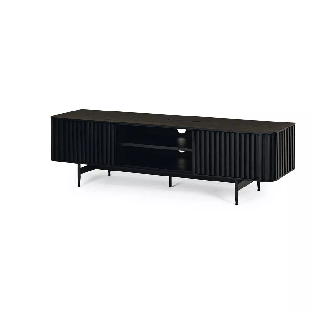 Linea Entertainment Unit - Black Oak