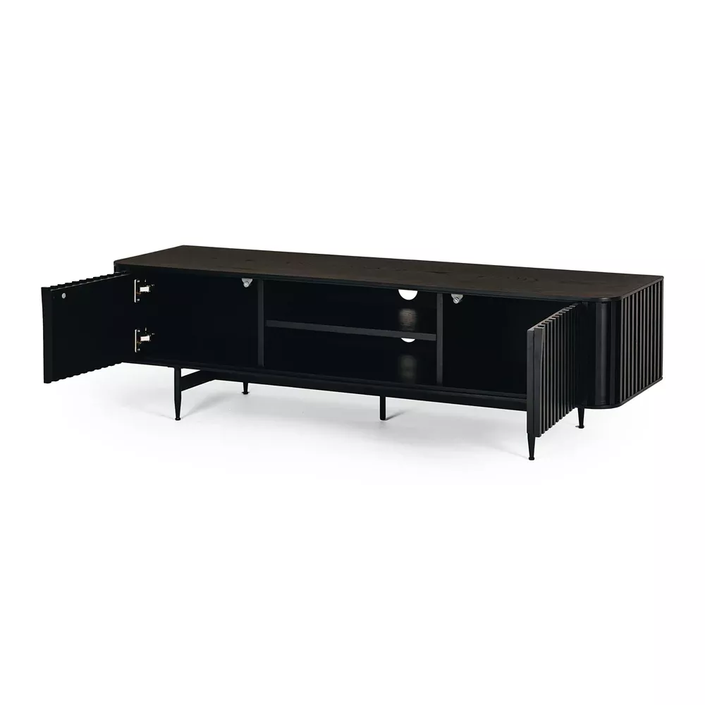 Linea Entertainment Unit - Black Oak