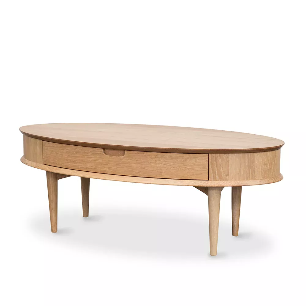 Oslo Oval Coffee Table with Drawer