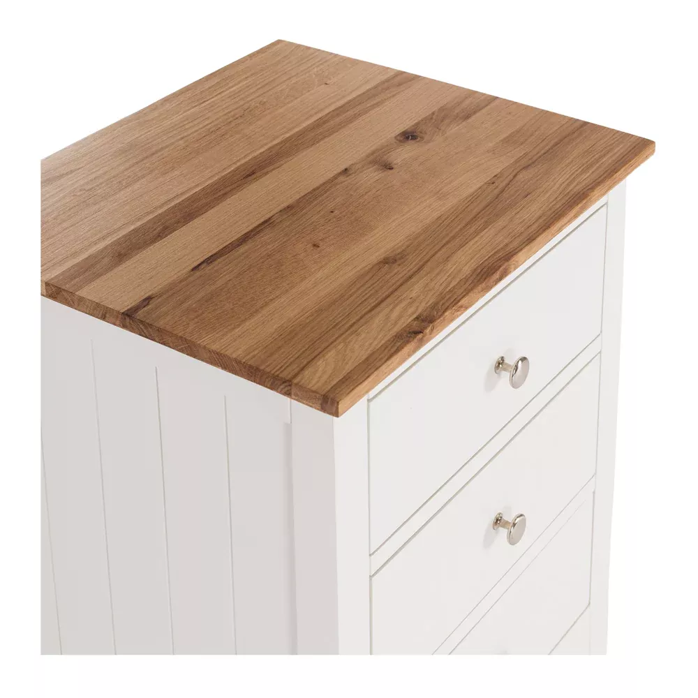 Jessica 3 Drawer Bedside Table - Oak Top