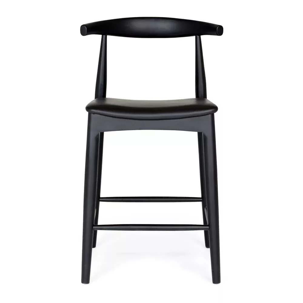 Elbow Barstool - Black Oak