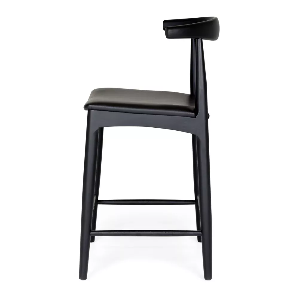 Elbow Barstool - Black Oak