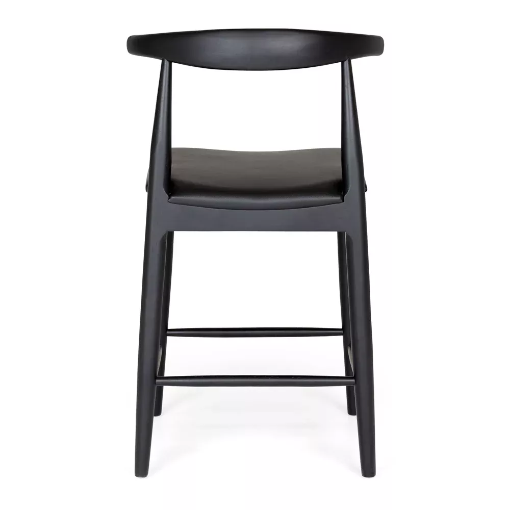 Elbow Barstool - Black Oak