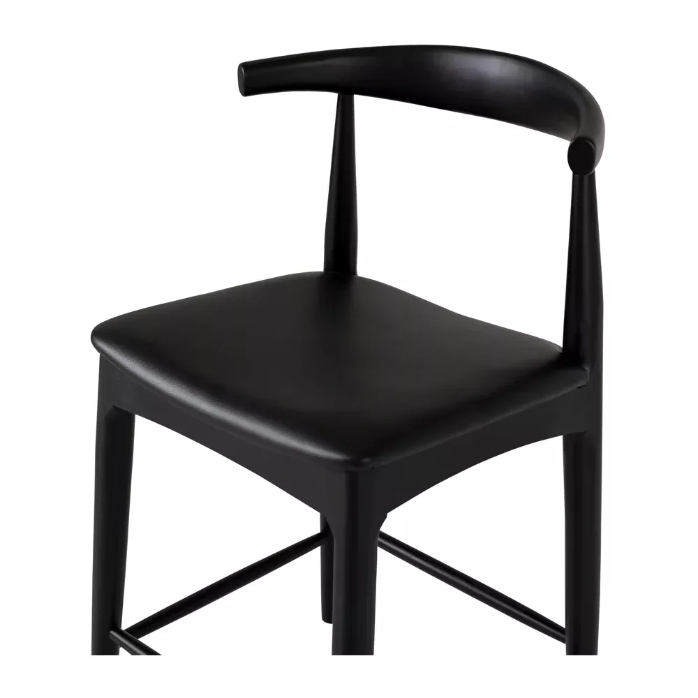 Elbow Barstool - Black Oak