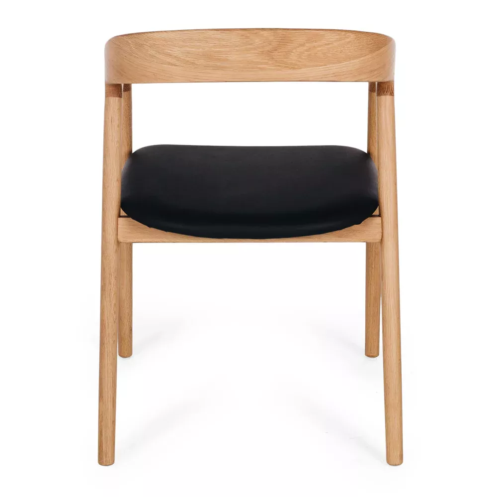 Nora Dining Chair - Natural Oak / Black Seat