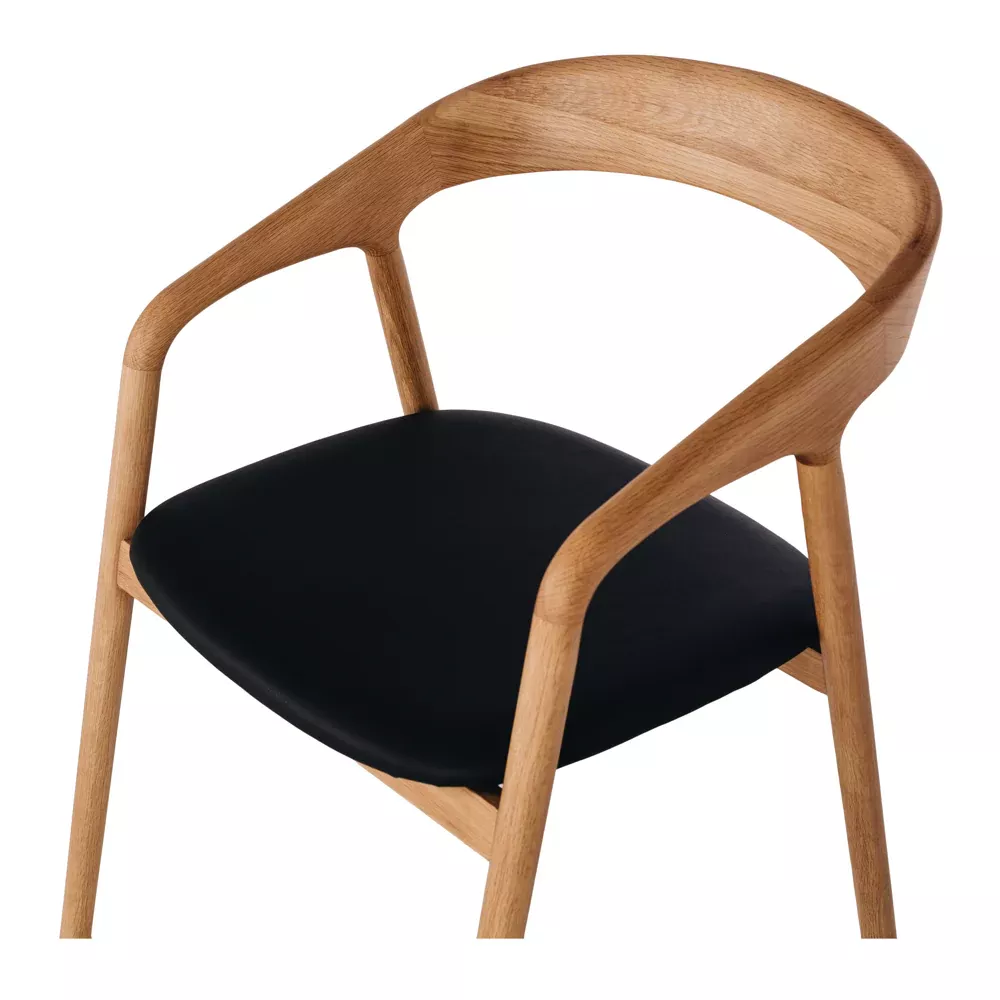 Nora Dining Chair - Natural Oak / Black Seat