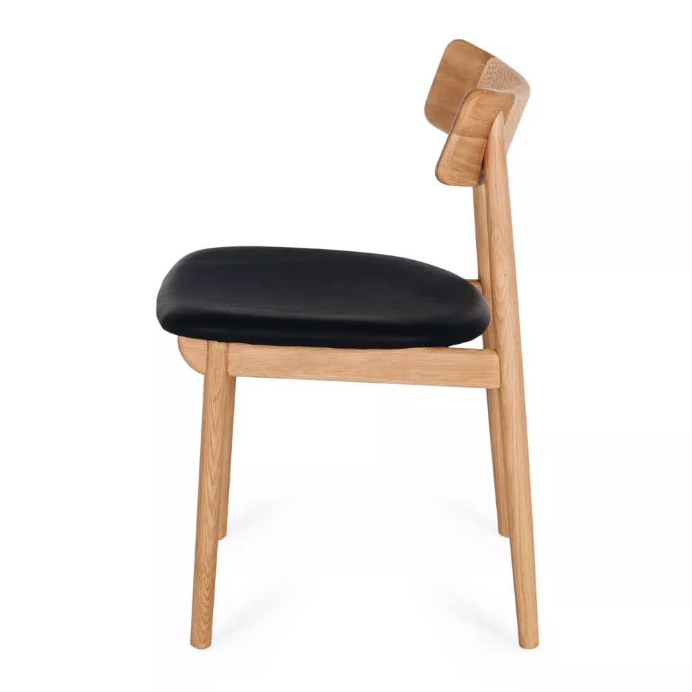 Niles Dining Chair - Natural Oak / Black Seat