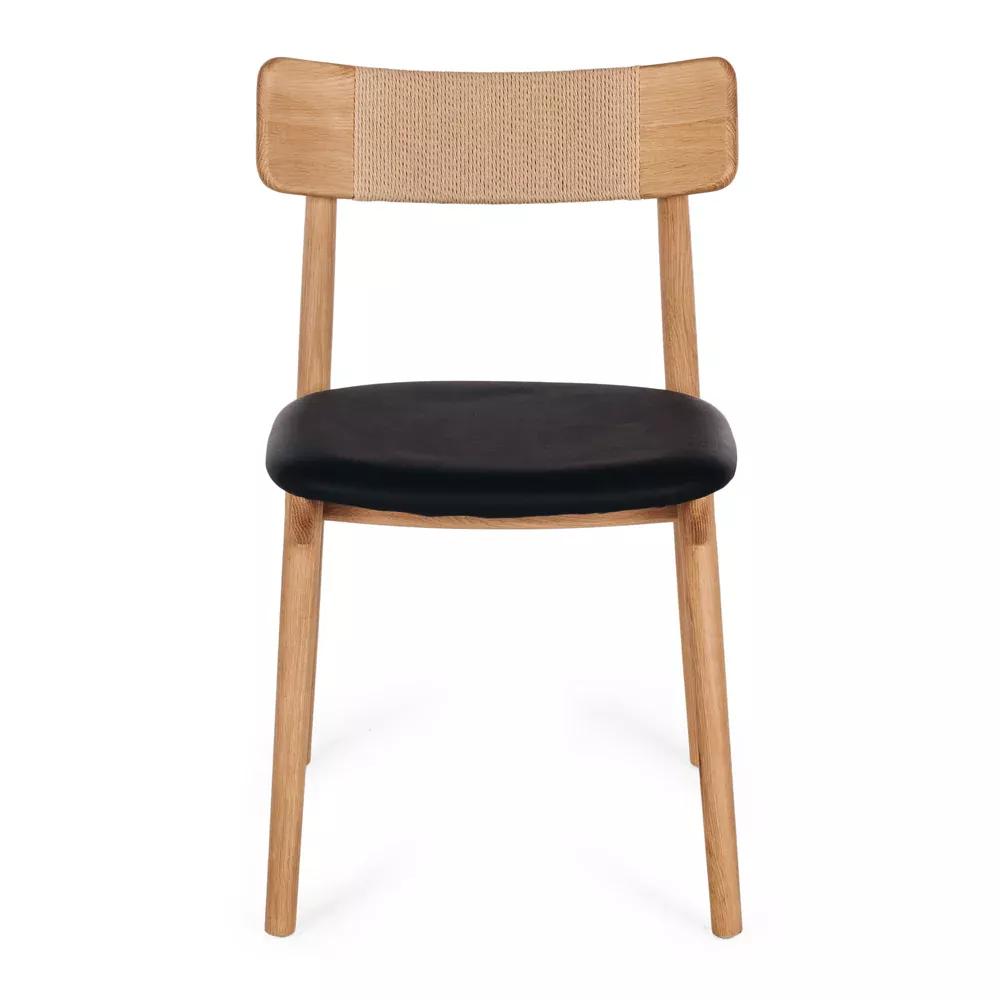 Niles Dining Chair - Natural Oak / Black Seat