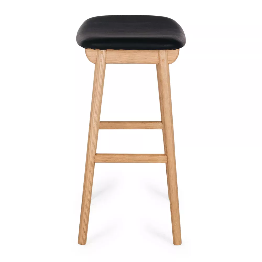 Niles Barstool - Natural Oak / Black Seat