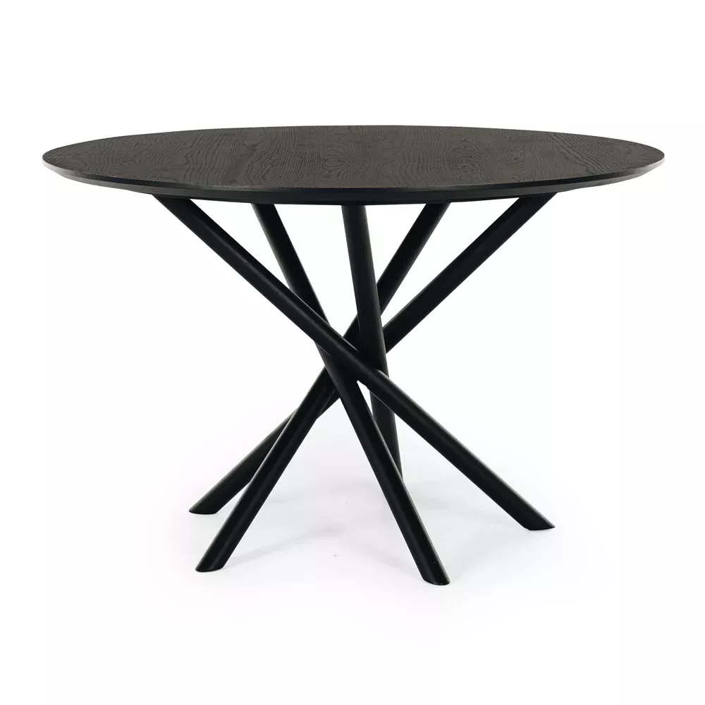 Harper Round Dining Table - Black Oak