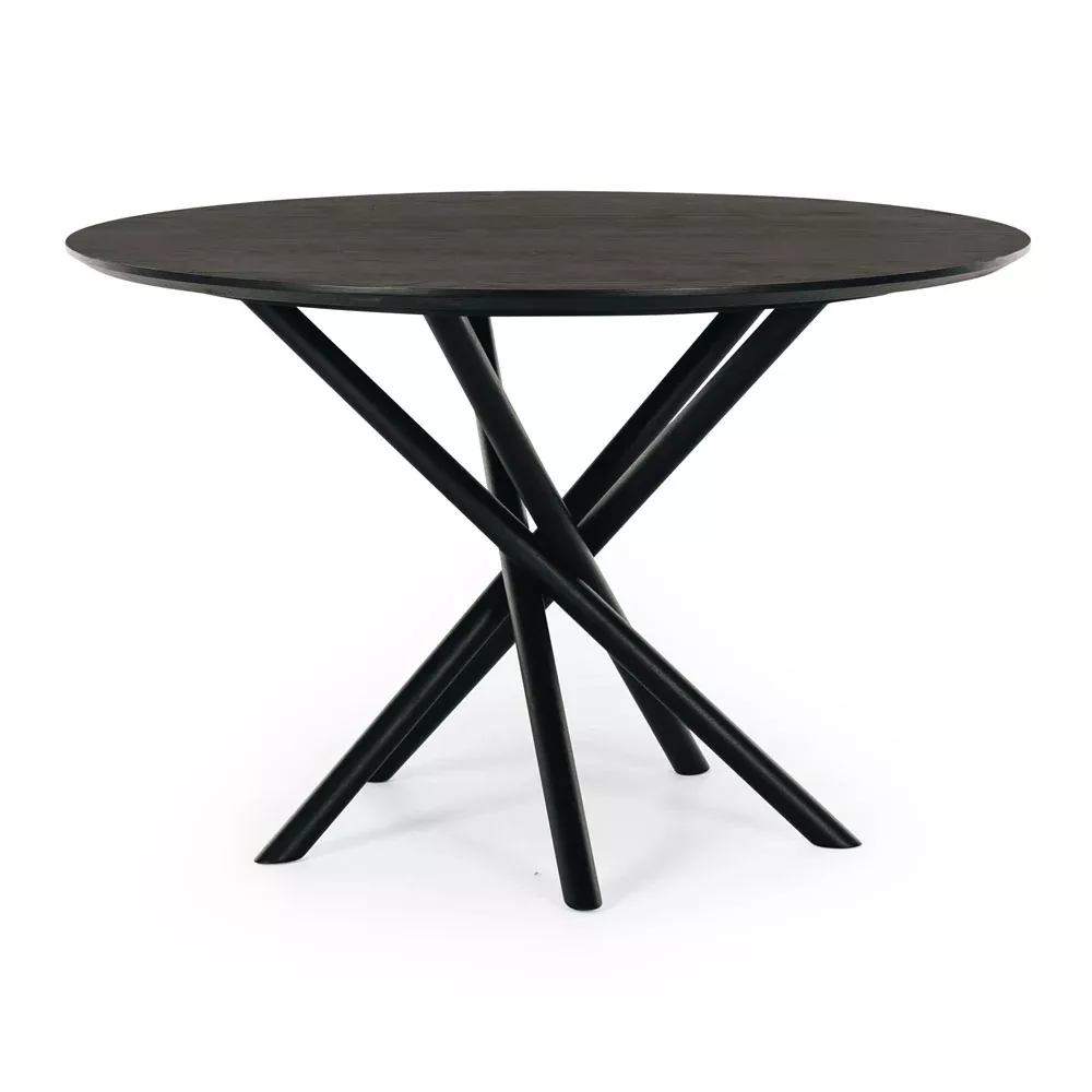 Harper Round Dining Table - Black Oak