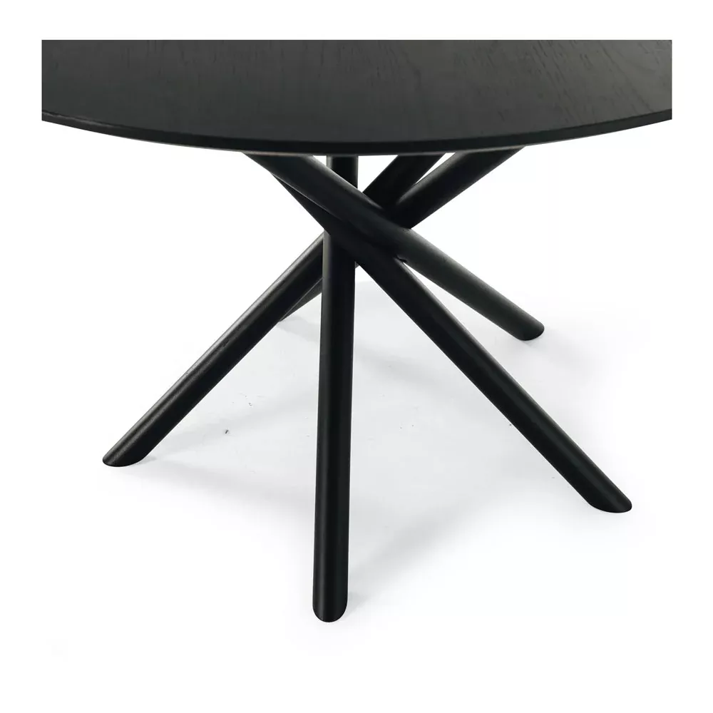 Harper Round Dining Table - Black Oak