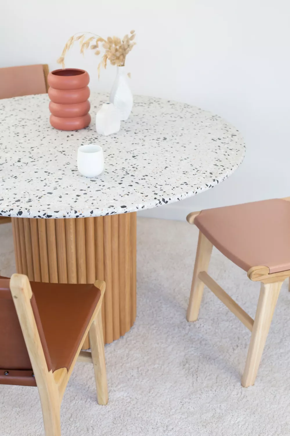 Terrazzo 1200 Round Dining Table - Natural