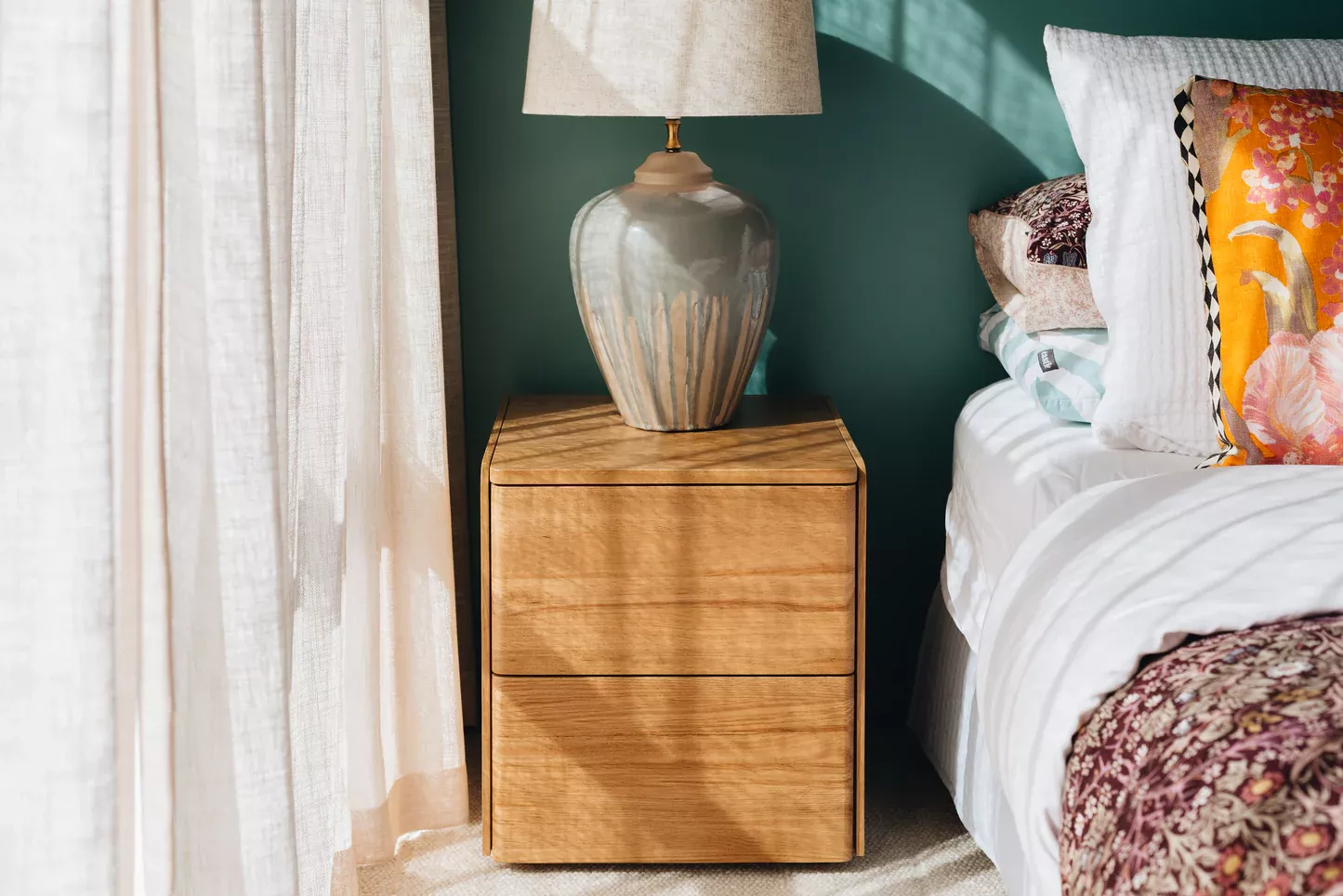 Cube Bedside Table - Natural