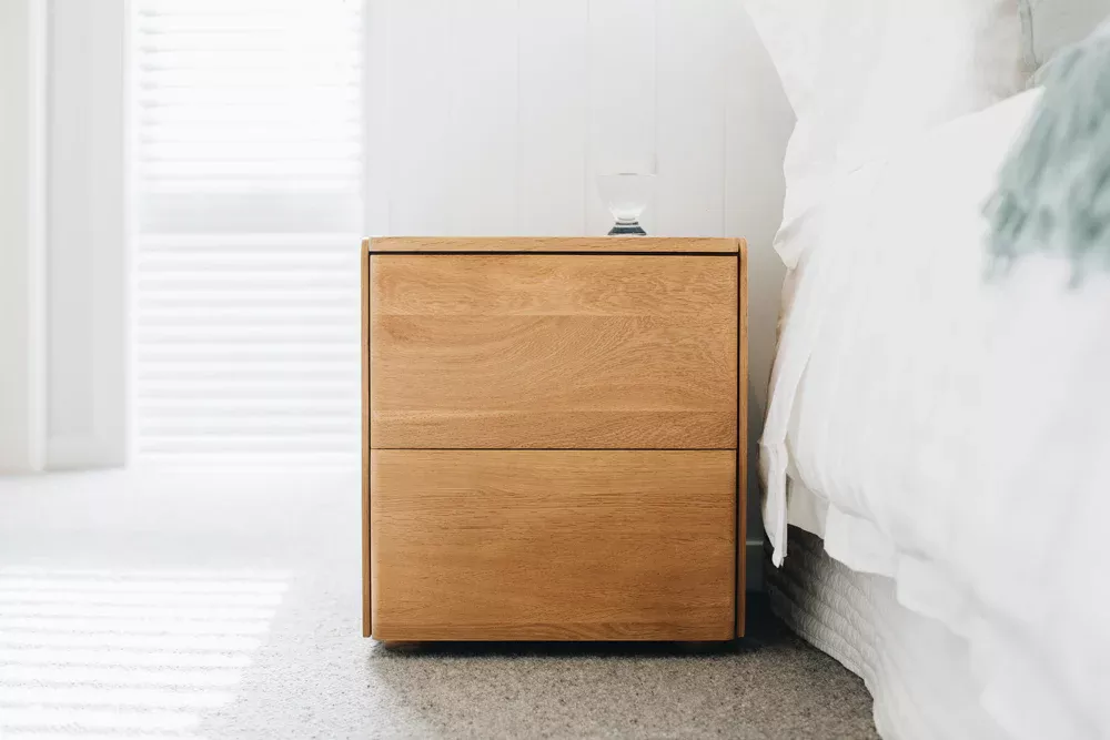 Cube Bedside Table - Natural