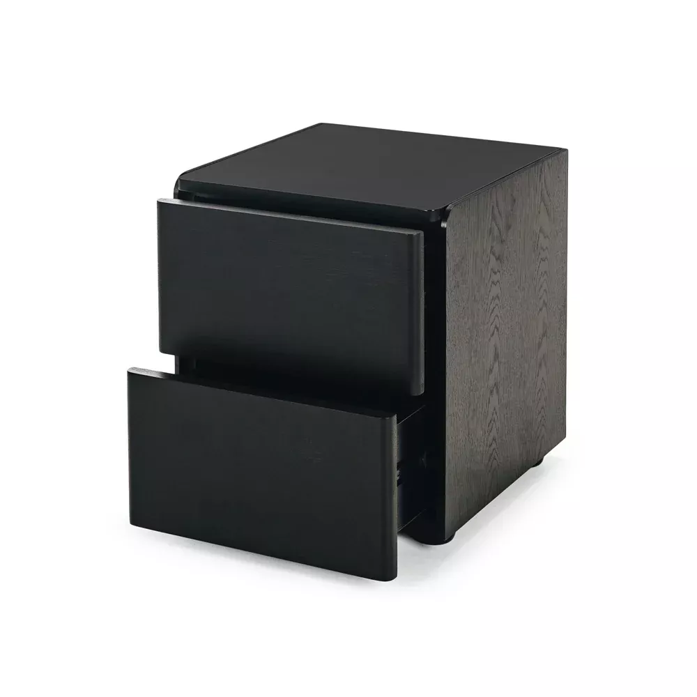 Cube Bedside Table - Black