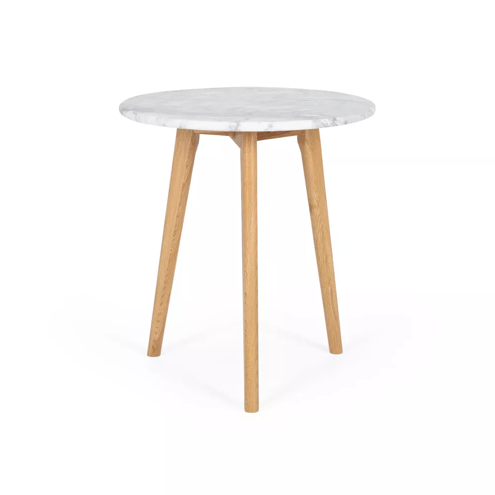 Radius Side Table - Natural Oak / Marble