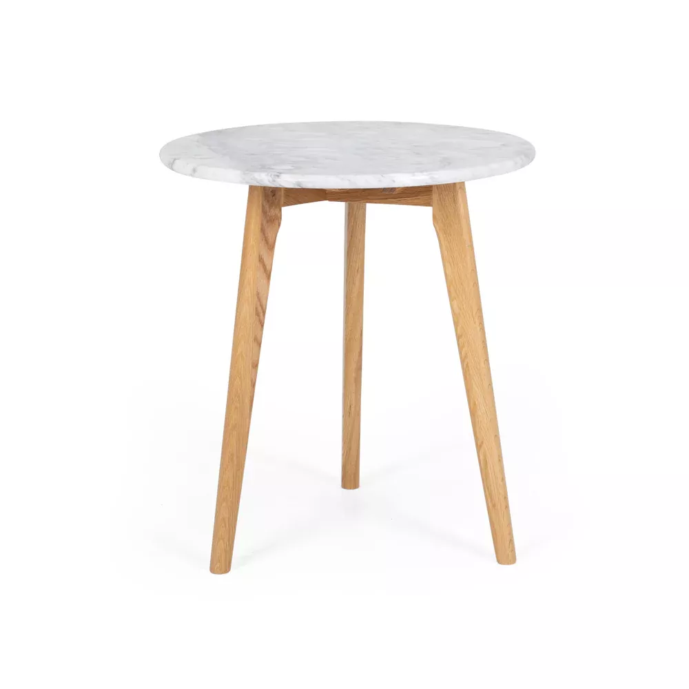 Radius Side Table - Natural Oak / Marble