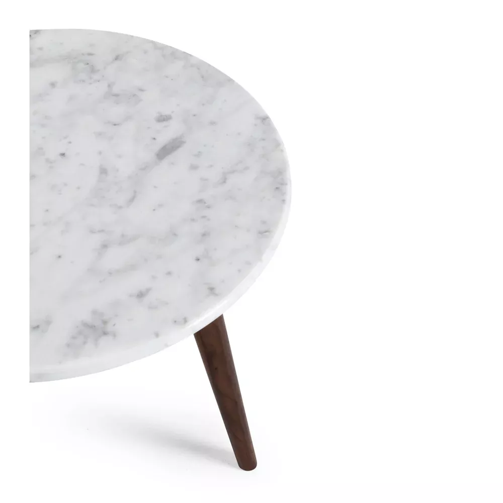 Radius Side Table - Walnut / Marble