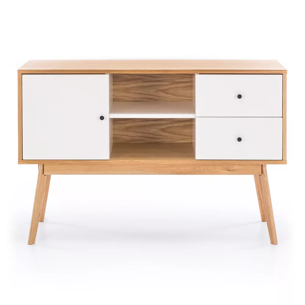 Radius Sideboard - White / Natural Oak