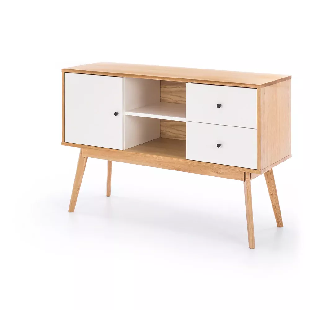 Radius Sideboard - White / Natural Oak