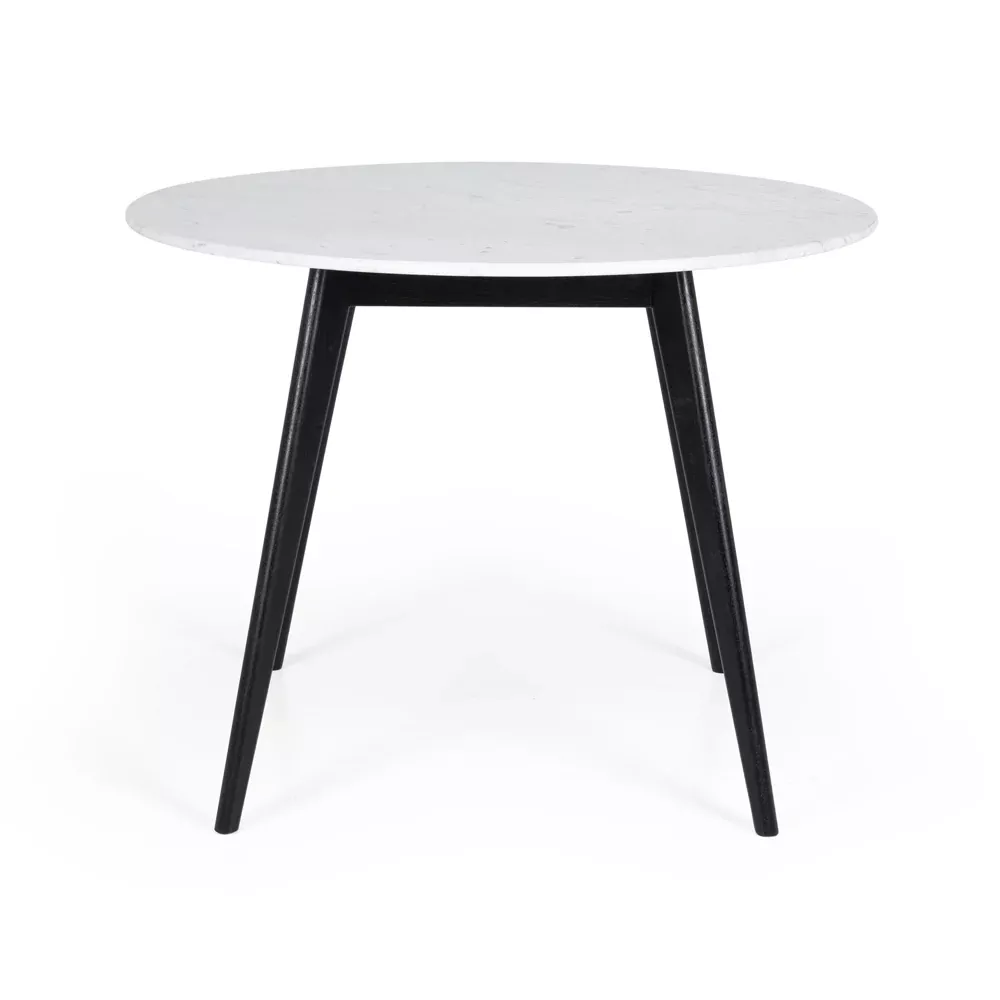 Radius 1m Round Dining Table - Black / Marble