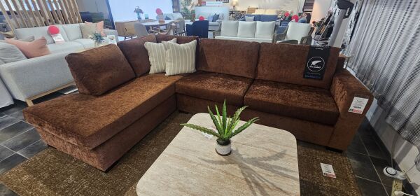 Clearance NZ Made Forme 3 Seater Corner Chaise
