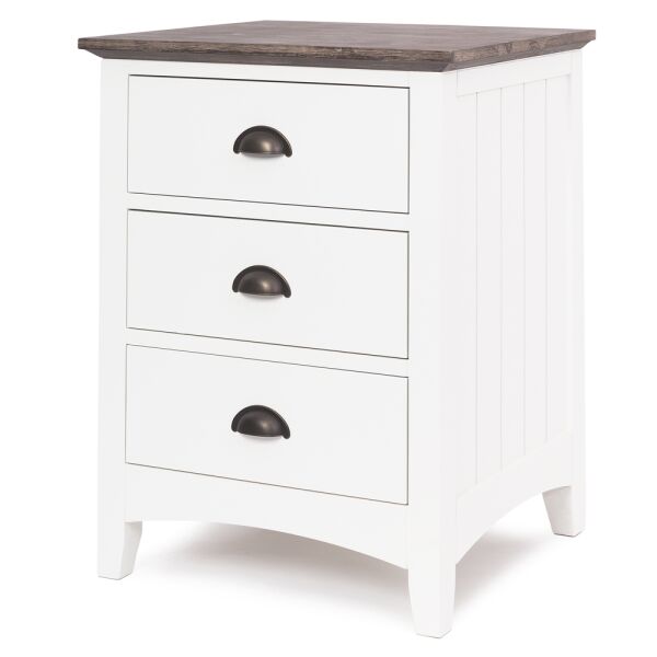 Provence 3 Drawer Bedside Table