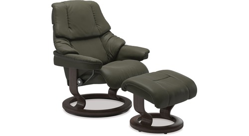 Stressless® Reno Medium Leather Recliner - Classic Base 