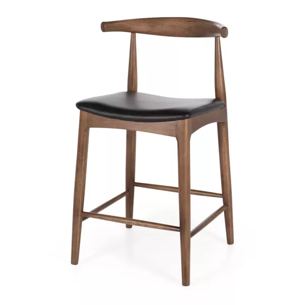 Elbow Barstool - Deep Oak