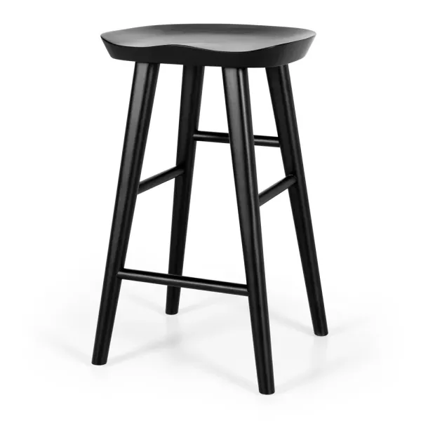 Fuji Barstool - Black Oak